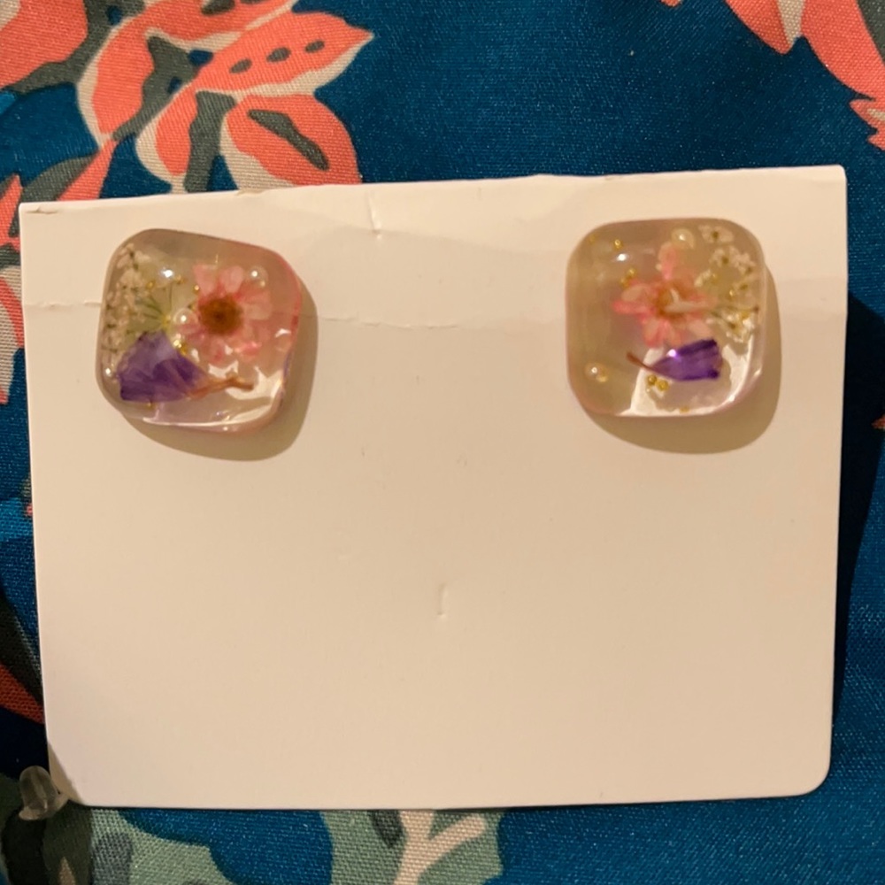 Pressed flower Earrings